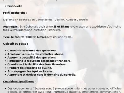 EDG S.A recrute des Contrôleurs (H/F)