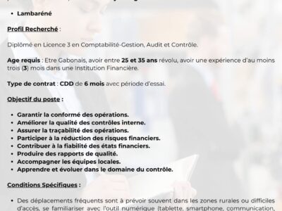 EDG S.A Recrute des Contrôleurs (H/F)