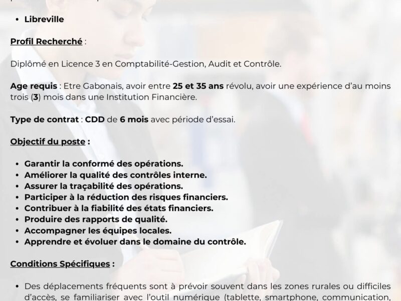 EDG S.A Recrute des Contrôleurs (H/F)
