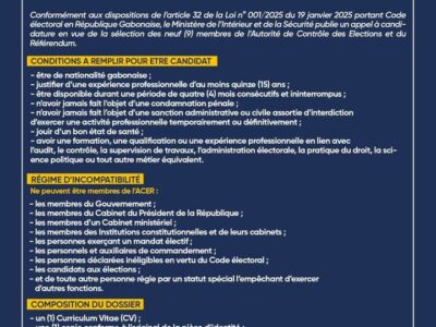 ACER : appel à Candidature