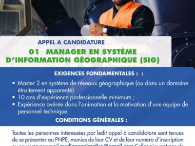Manager en système d'information géographique