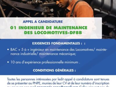 Ingénieur maintenance de locomotive-DF8B