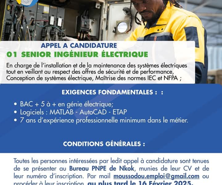 Senior ingénieur électrique