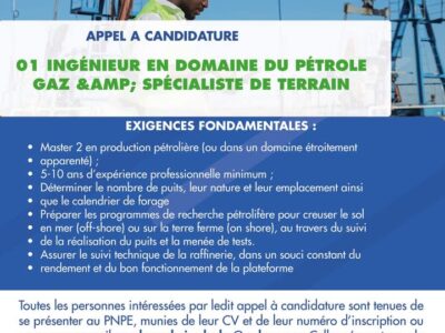 Ingénieur en domaine du pétrole gaz & Spécialiste de terrain