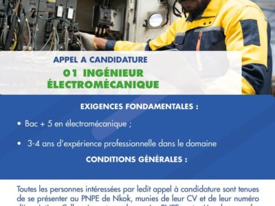 01 ingénieur électromécanique