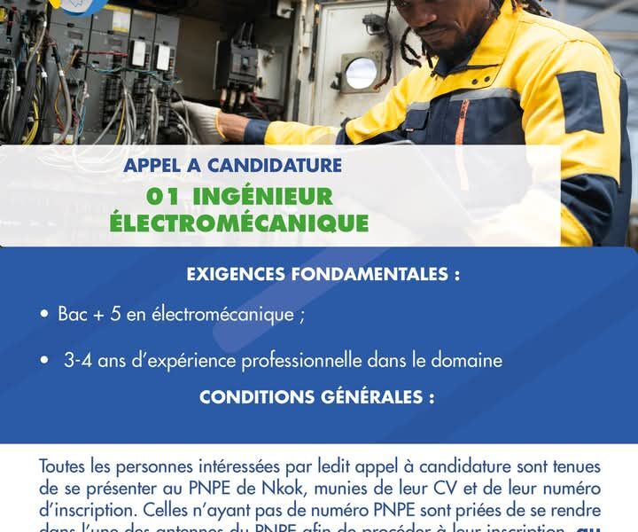 01 ingénieur électromécanique