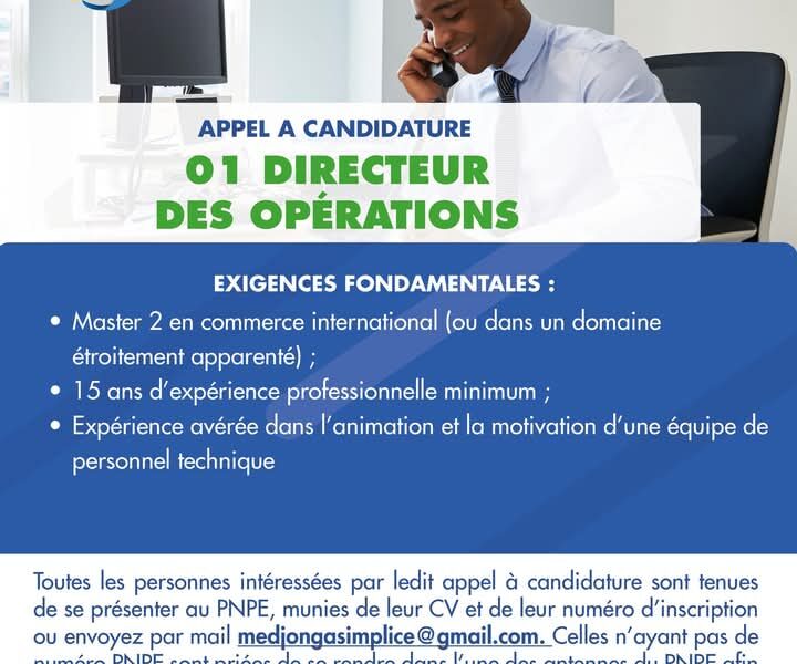 01 Directeur des Opérations