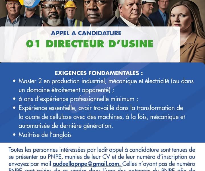 01 Directeur d'Usine