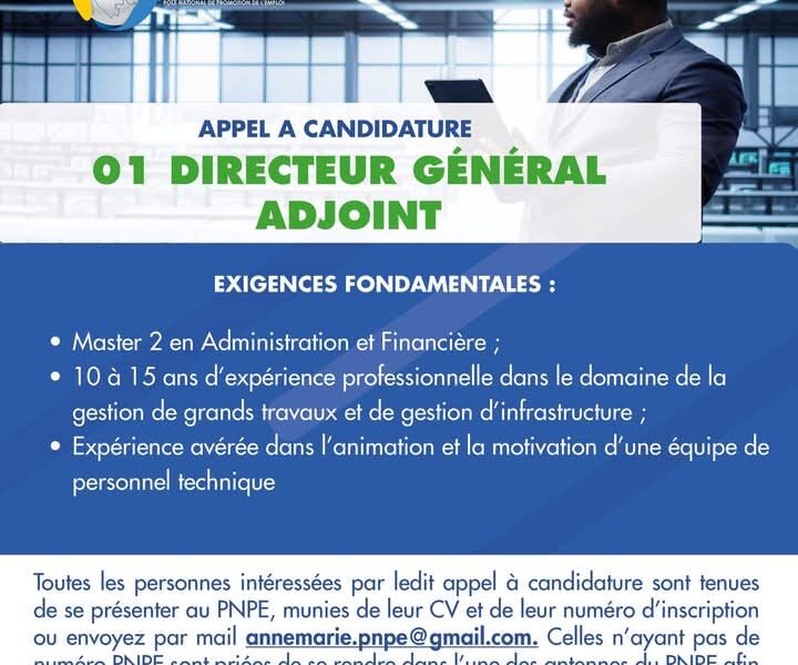01 Directeur Général Adjoint