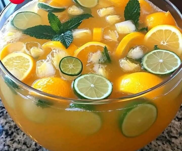 Punch tropical à l'ananas et à la limonade 😍😋❣️ 🍂