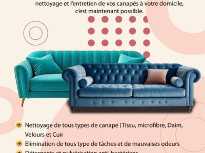 Nettoyage de canapé à domicile