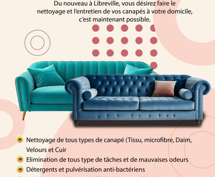 Nettoyage de canapé à domicile