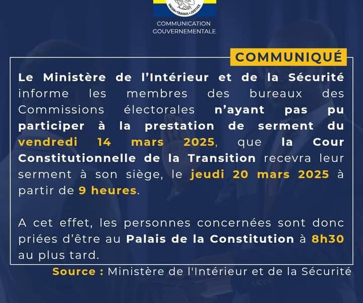 Prestation de Serment à la Cour Constitutionnelle