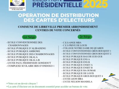 Distribution de Cartes d'électeurs dès le 02 avril 2025