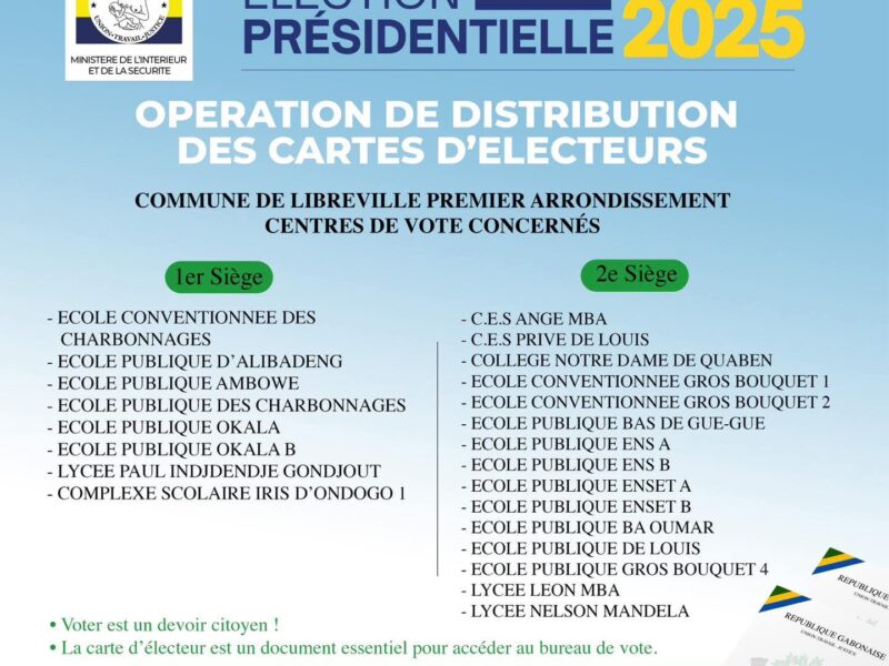 Distribution de Cartes d'électeurs dès le 02 avril 2025