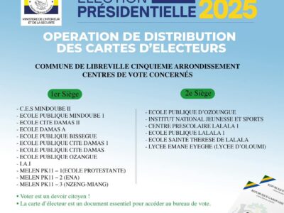 Distribution de Cartes d'électeurs dès le 02 avril 2025
