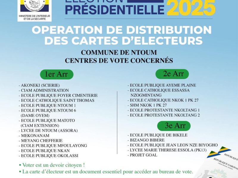 Distribution de Cartes d'électeurs dès le 02 avril 2025
