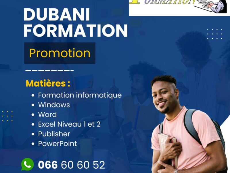 Promotion à DUBANI FORMATION