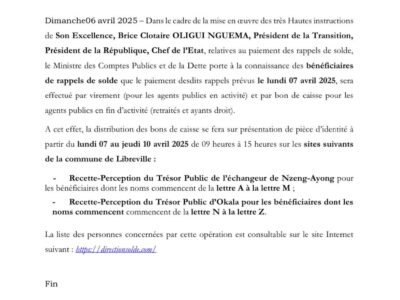 Rappels Soldes : disponibles dès ce 07 avril 2025