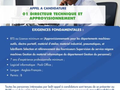 01Directeur Technique et Approvisionnement