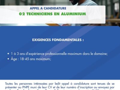 02 Techniciens en Aluminium