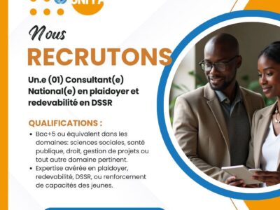 🚨Consultant(e) en plaidoyer et redevabilité en #DSSR