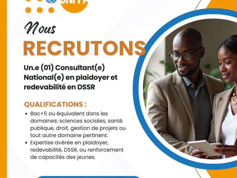 🚨Consultant(e) en plaidoyer et redevabilité en #DSSR