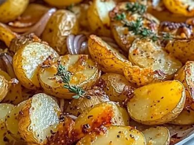Pommes de Terre et Oignons Rôtis au Four