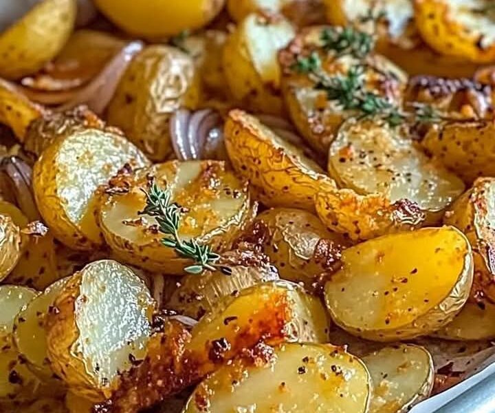 Pommes de Terre et Oignons Rôtis au Four
