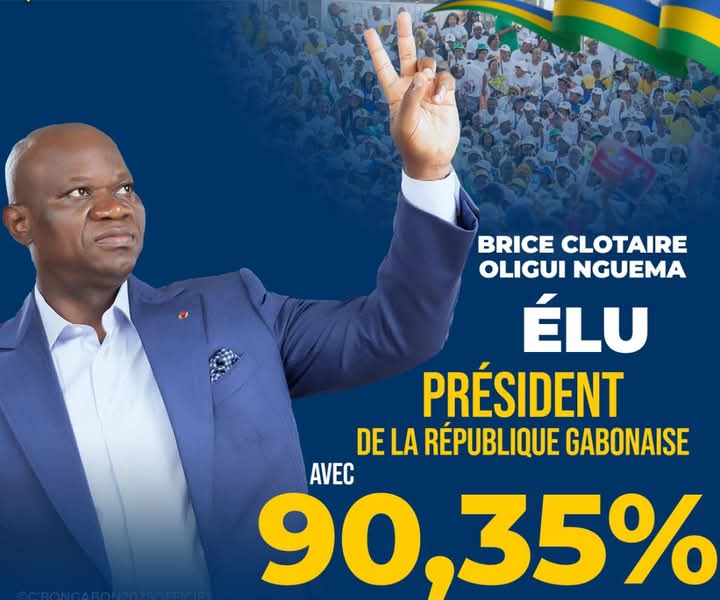 Brice Clotaire Oligui Nguema élu avec 90.35%
