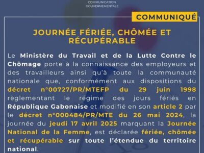 jeudi 17 avril férié, chômé et récupérable
