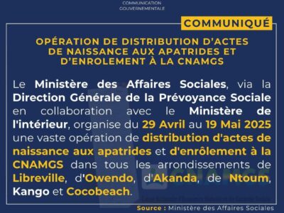 Distribution des actes de naissance aux apatrides