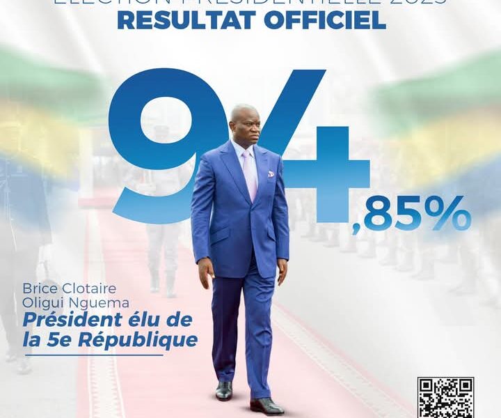 Brice Clotaire Oligui Nguema proclamé président élu