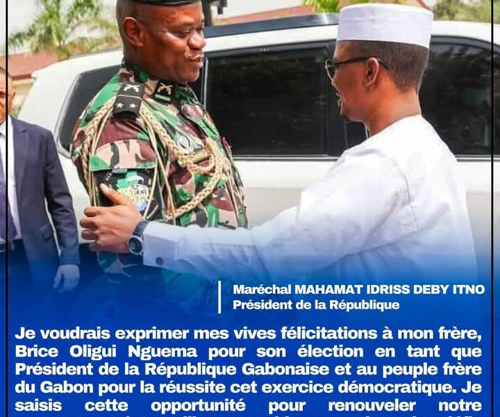 Présidentielle au Gabon, les Félicitations du Maréchal Deby Itno du Tchad