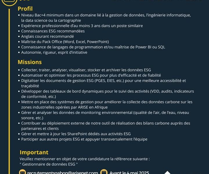 01 Gestionnaire de données ESG