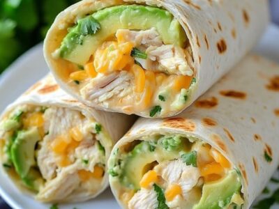 Burritos au poulet avocat ranch 🌯🥑🍗
