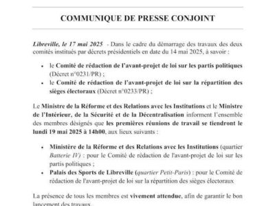 Communiqué de Presse conjoint