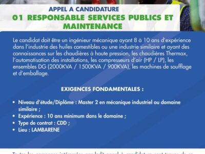 01 Responsable Services Publics et Maintenance