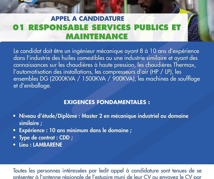 01 Responsable Services Publics et Maintenance