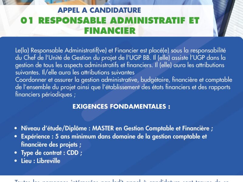 01 Responsable Administratif et Financier