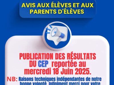 Résultats du CEP, le 18 juin 2025