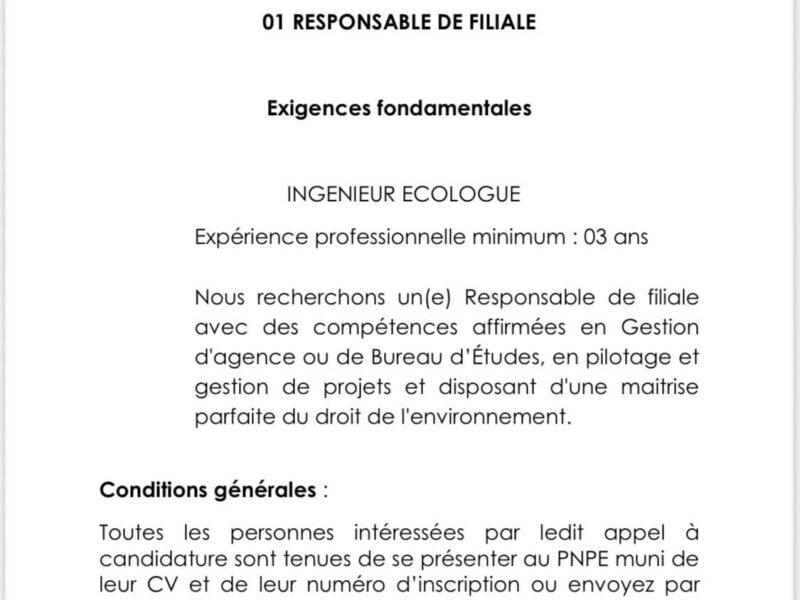 Appel à candidatures