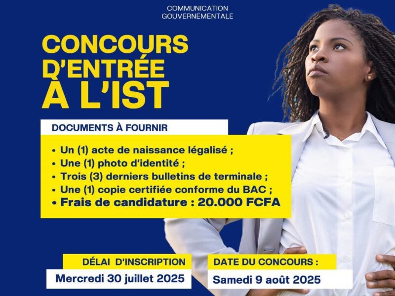 Dépôt des candidatures du Concours d'entrée à l'IST