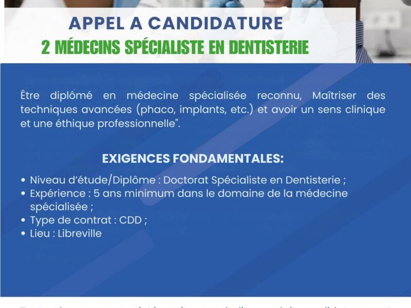 Médecins spécialistes Dentiste, Ophtalmologue et Optométriste